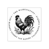 ラウンドヴィンテージロースターファミリーネーム差出人住所 ラバースタンプ (インプリント)