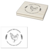 ラウンドヴィンテージ鶏卵カートン切手 ラバースタンプ (押印)