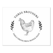 ラウンドヴィンテージ鶏卵カートン切手 ラバースタンプ (インプリント)