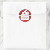 ラウンド住所 シールキュートサンタクロスホリデイ ラウンドシール (バッグ)