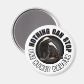 ラウンド何ストップもハニーバッジャーデザイン マグネット (正面/裏面)