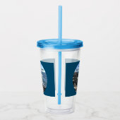 ラウンド写真の海ショアブルーシー40誕生日 アクリルタンブラー (右)