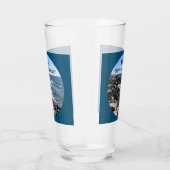 ラウンド写真の海ショアブルーシー40誕生日 タンブラーグラス (右)