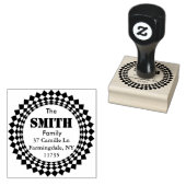 ラウンド名とアドレスのスタンプ ラバースタンプ (押印)