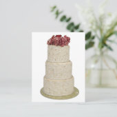 ラウンド層のウェディングケーキ ポストカード (スタンド正面)