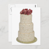 ラウンド層のウェディングケーキ ポストカード (正面/裏面)