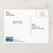 ラウンド島灯台 早く治りますように ポストカード (裏面)