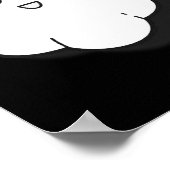 ラウンド幽霊キュート幽霊ハロウィンシーズン不気味 ポスター (角)