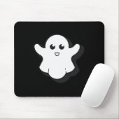 ラウンド幽霊キュート幽霊ハロウィンシーズン不気味 マウスパッド (マウス)