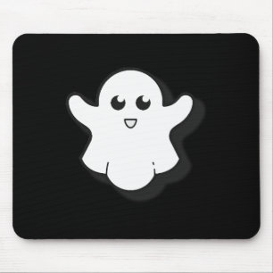 ラウンド幽霊キュート幽霊ハロウィンシーズン不気味 マウスパッド