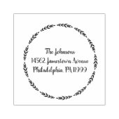 ラウンド循環葉住所ビジネスタンプアドレス ラバースタンプ (インプリント)