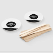 ラウンド白黒プロモハンドファンとロゴ ハンドファン (組立なし)