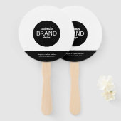 ラウンド白黒プロモハンドファンとロゴ ハンドファン (正面&裏面)