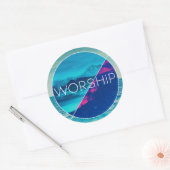 ラウンド礼拝シール(3インチ) ラウンドシール (封筒)