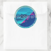 ラウンド礼拝シール(3インチ) ラウンドシール (バッグ)