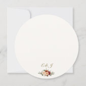 ラウンド秋の結婚式日付カードの保存 セーブザデート (裏面)