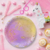 ラウンド紙プレートでカラーのスプラッシュを追加 ペーパープレート (パーティー)