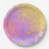 ラウンド紙プレートでカラーのスプラッシュを追加 ペーパープレート (正面)