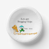 ラウンド紙プレート氷霜チップスキノコ ペーパーボウル (正面)