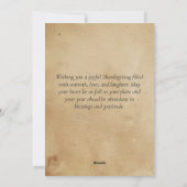 ラウンド素朴コラージュ5枚の写真ハッピー感謝祭 シーズンカード (裏面)