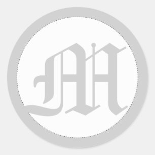 ラウンド結婚のエンベロープシーラーとモノグラム ラウンドシール