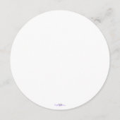 ラウンド結婚のプレート用ディナーカード メニュー (裏面)