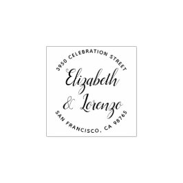 ラウンド結婚スクリプト差出人住所 ラバースタンプ