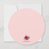 ラウンド結婚ズディナープレートフローラありがとう (裏面)