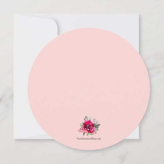 ラウンド結婚ズディナープレートフローラありがとう (裏面)