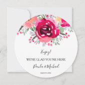 ラウンド結婚ズディナープレートフローラありがとう (正面)