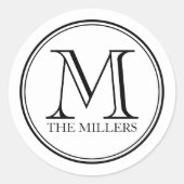 ラウンド編縁ど集可能背景ファミリモノグラム ラウンドシール (正面)