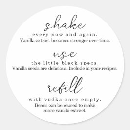 ラウンド自家製バニラ抽出インストラクション ラウンドシール