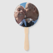 ラウンド葬儀プログラムファンカスタムメモリアル記念 ハンドファン (正面)