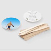 ラウンド葬儀プログラムファンスピリチュアル&慰め ハンドファン (組立なし)