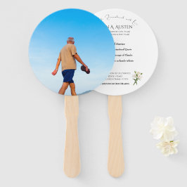 ラウンド葬儀プログラムファンスピリチュアル&慰め ハンドファン