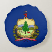 ラウンド装飾用クッションとアメリカ合衆国バーモント州旗 ラウンドクッション (裏面)