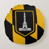 ラウンド装飾用クッションとアメリカ合衆国ボルチモア国旗 ラウンドクッション (正面)