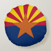 ラウンド装飾用クッションとアリゾナ州旗（米国） ラウンドクッション (裏面)