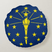 ラウンド装飾用クッションとインディアナ州旗 ラウンドクッション (裏面)