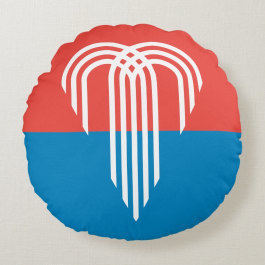 ラウンド装飾用クッションとカンザスシティー州旗 ラウンドクッション (正面)