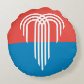 ラウンド装飾用クッションとカンザスシティー州旗 ラウンドクッション (裏面)
