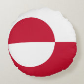 ラウンド装飾用クッションとグリーンランド州旗 ラウンドクッション (裏面)