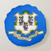 ラウンド装飾用クッションとコネチカット州旗 ラウンドクッション (裏面)