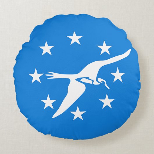 ラウンド装飾用クッションとコーパスクリスティ米国国旗 ラウンドクッション (正面)