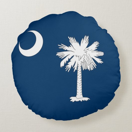 ラウンド装飾用クッションとサウスカロライナ州旗 ラウンドクッション (裏面)