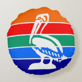 ラウンド装飾用クッションとサンクトペテルブルク州旗 ラウンドクッション (裏面)