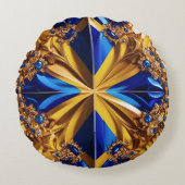 ラウンド装飾用クッションとスウェーデンの色 ラウンドクッション (正面)