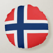 ラウンド装飾用クッションとノルウェー国旗 ラウンドクッション (裏面)