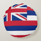 ラウンド装飾用クッションとハワイ州旗（アメリカ） ラウンドクッション (裏面)