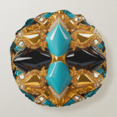 ラウンド装飾用クッションとバハマカラー ラウンドクッション (裏面)